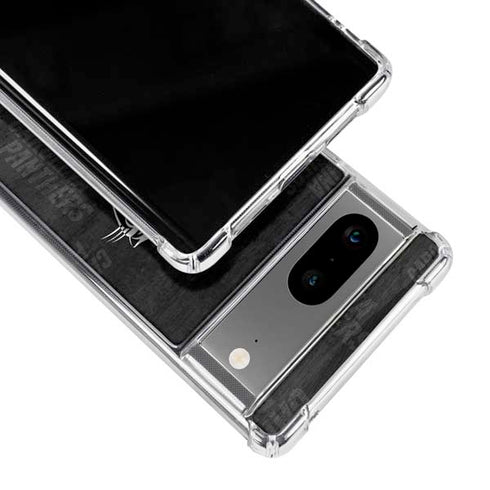 NFL Carolina Panthers Black & White Google Pixel 7a Clear Case